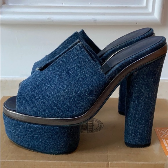 ACNE | Denim Platform Heels - Picture 4 of 8